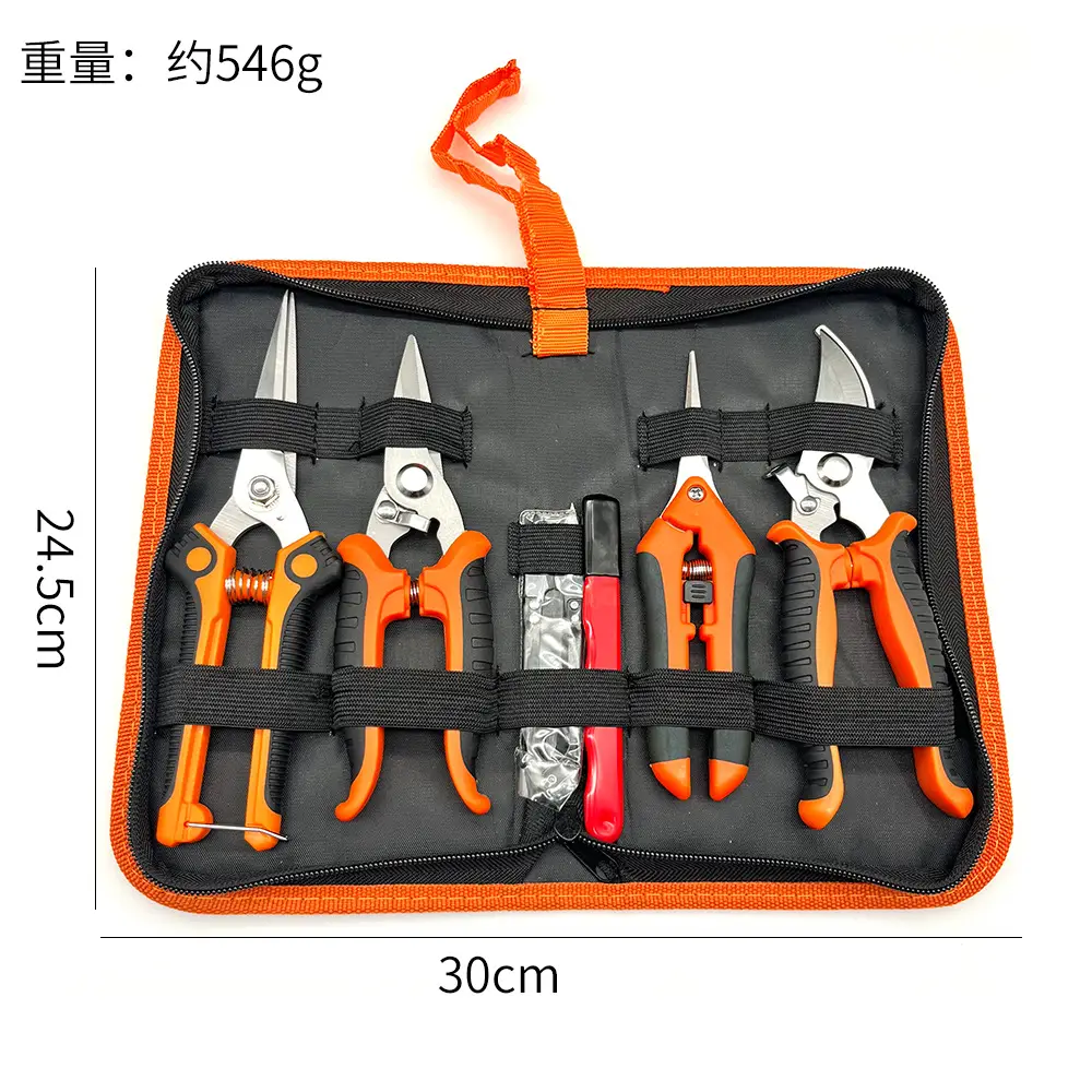 20-piece complete garden tool set, including pruning shears, fruit picking tool, pole saw/lopper, for household and yard trimming