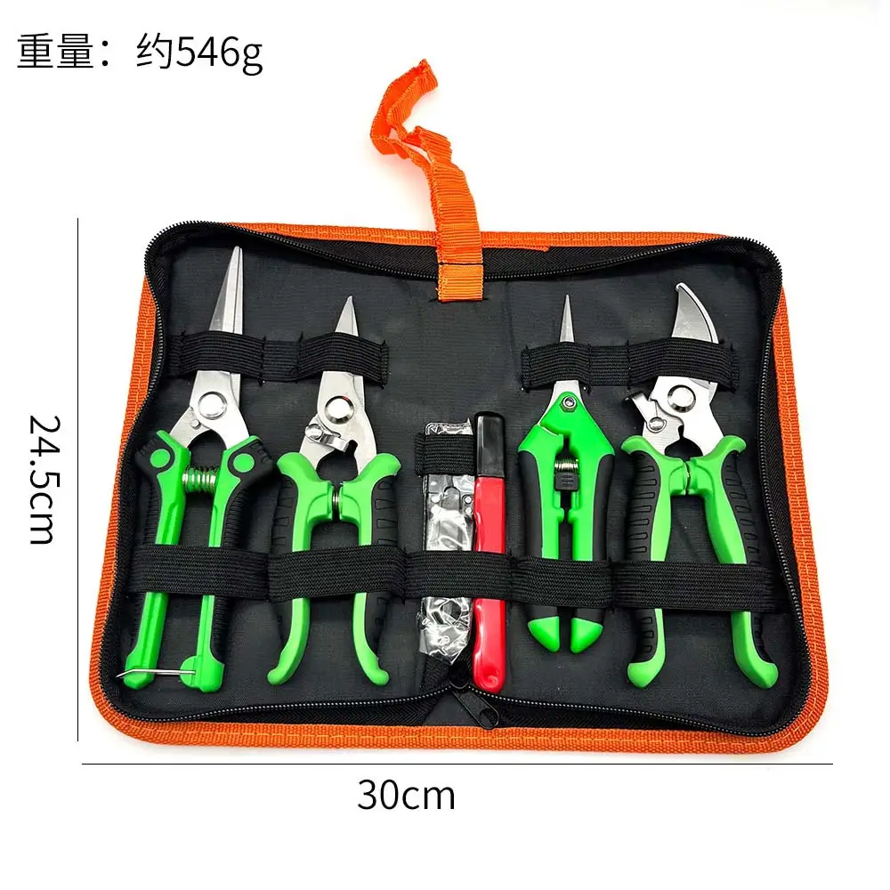 20-piece complete garden tool set, including pruning shears, fruit picking tool, pole saw/lopper, for household and yard trimming