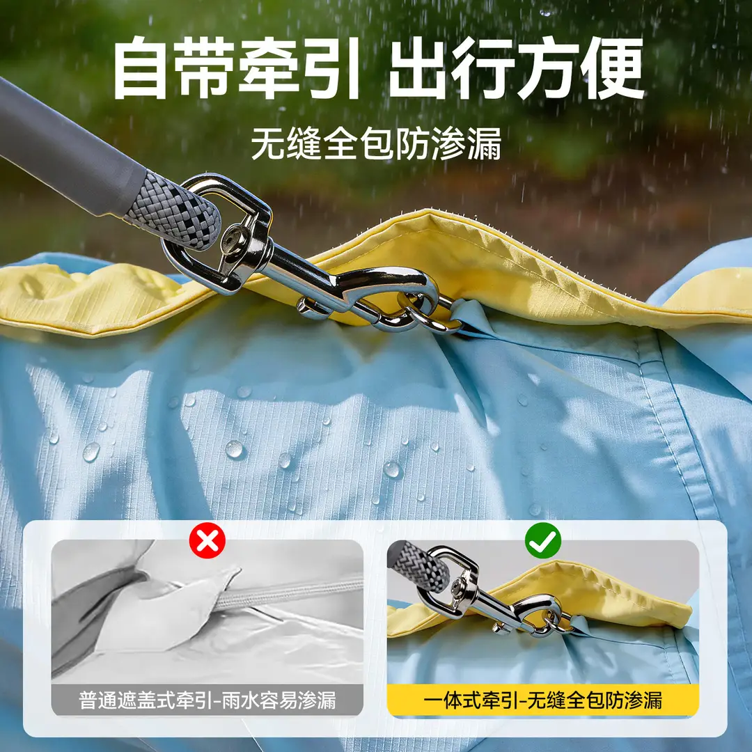Dog Raincoat, Rainy Day Pet Clothing, Four-Legged Waterproof Full-Body Pet Raincoat, Special Raincoat for Medium-Sized Dogs Like Shiba Inu