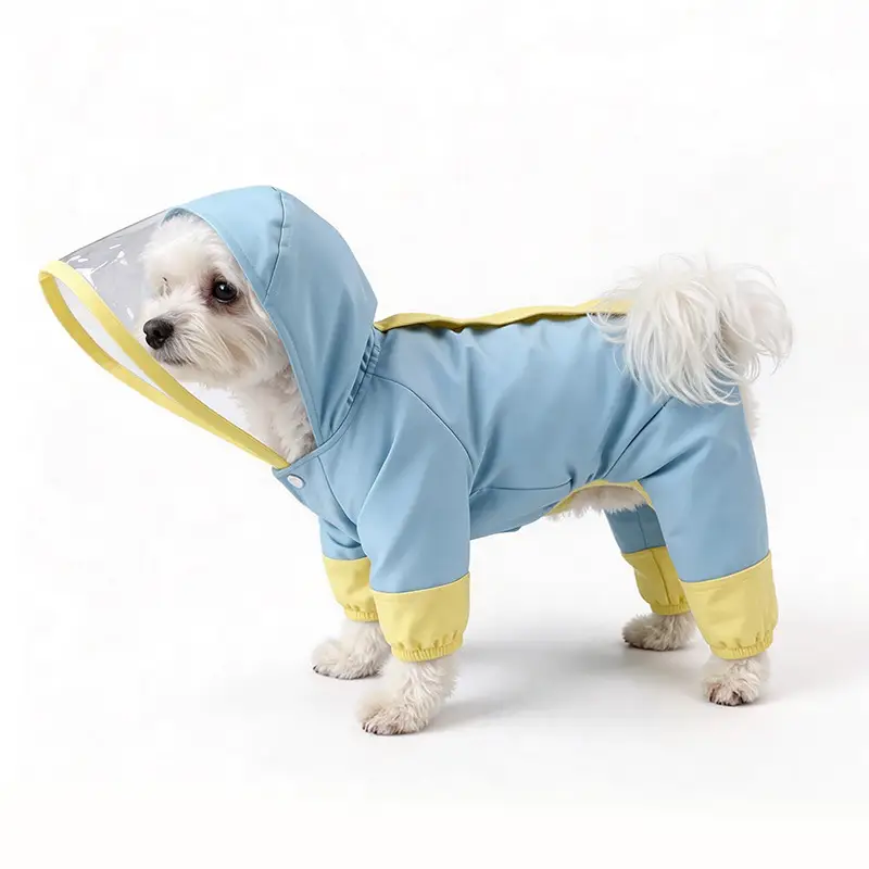 Dog Raincoat, Rainy Day Pet Clothing, Four-Legged Waterproof Full-Body Pet Raincoat, Special Raincoat for Medium-Sized Dogs Like Shiba Inu