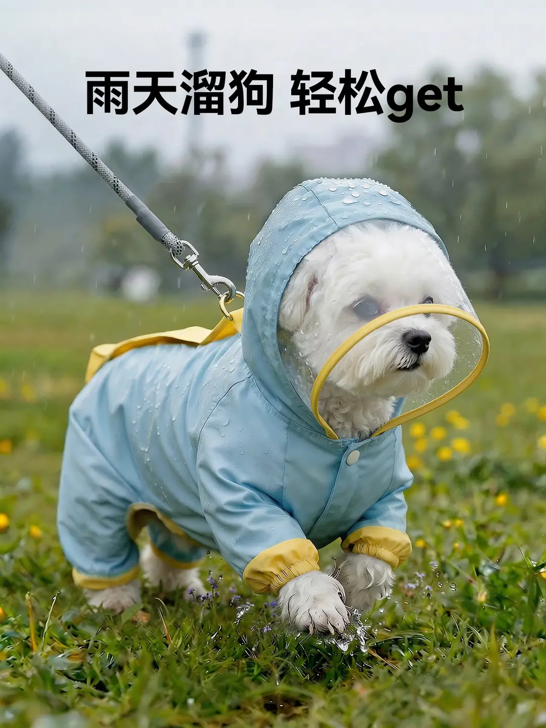 Dog Raincoat, Rainy Day Pet Clothing, Four-Legged Waterproof Full-Body Pet Raincoat, Special Raincoat for Medium-Sized Dogs Like Shiba Inu — feature 5