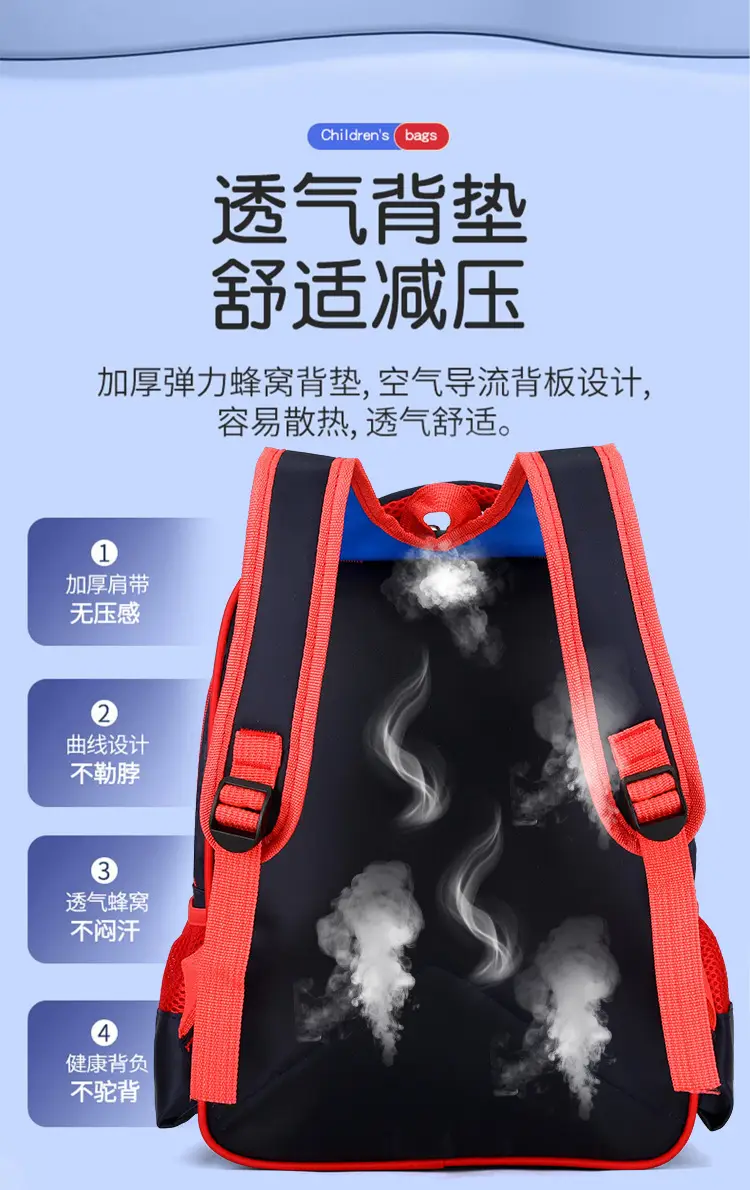 Cartoon Pattern Children's Schoolbag Large Capacity Primary School Boys and Girls Kindergarten Schoolbag Water-Repellent Cross-Border Backpack — feature 8