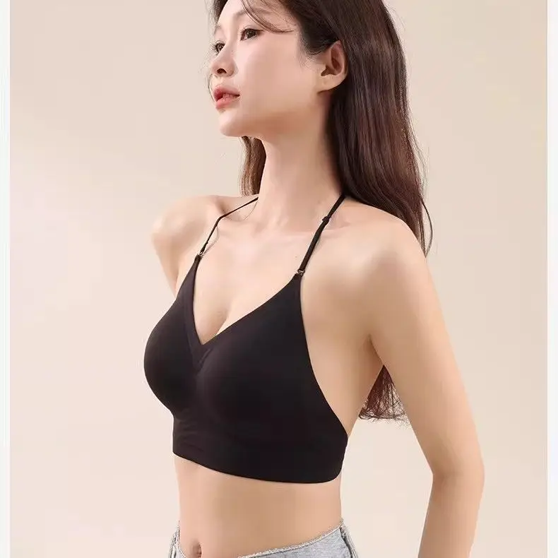 U-Shaped Backless Bra for Large Busts, Seamless, Thin, Anti-Sagging, Summer Backless Bra, Plus Size, Full Cup