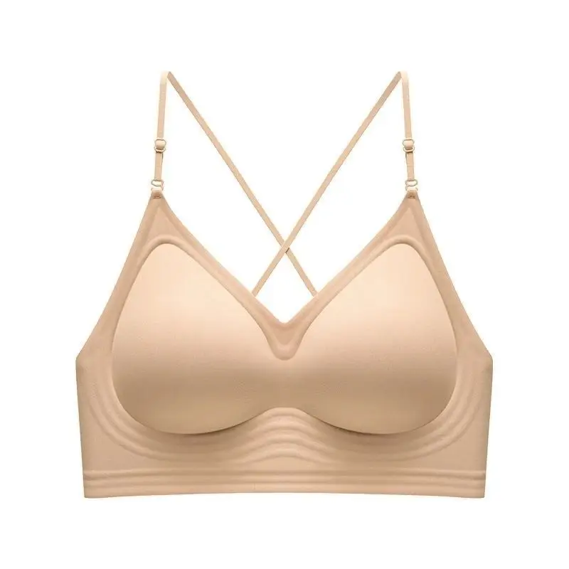 U-Shaped Backless Bra for Large Busts, Seamless, Thin, Anti-Sagging, Summer Backless Bra, Plus Size, Full Cup