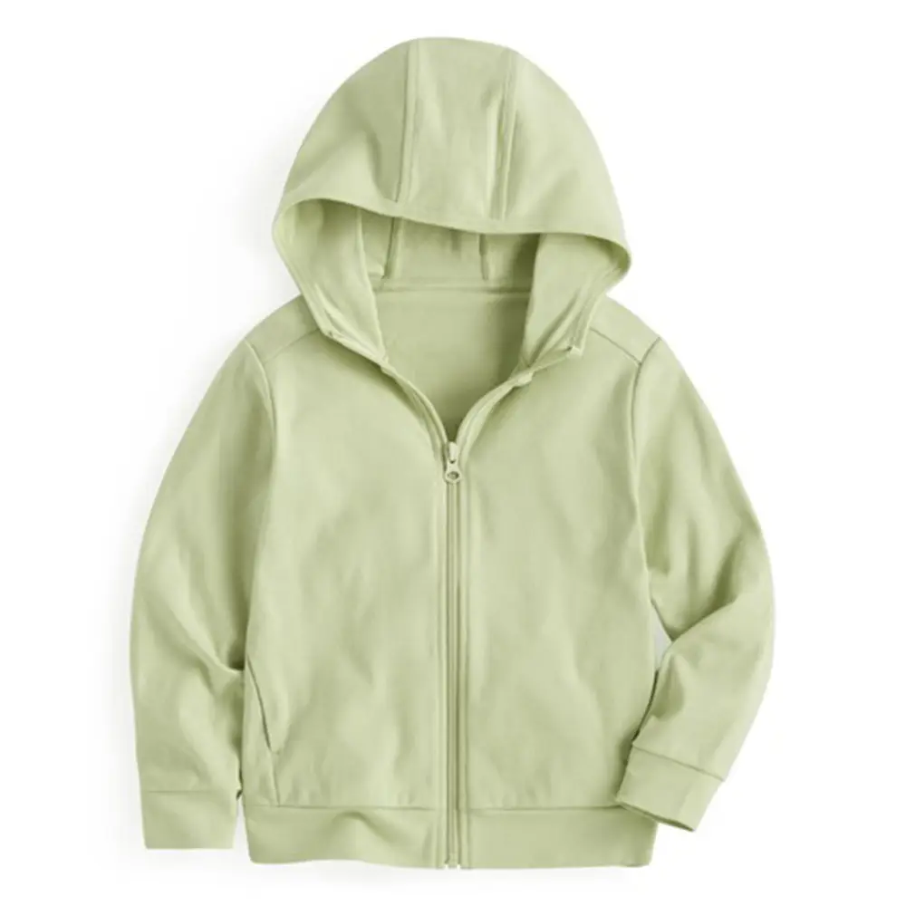 Summer Children's Pure Cotton Sun Protection Clothing for Boys and Girls, Solid Color Sun Protection Jacket, Children's Ultra-Thin Breathable Zip-Up Top