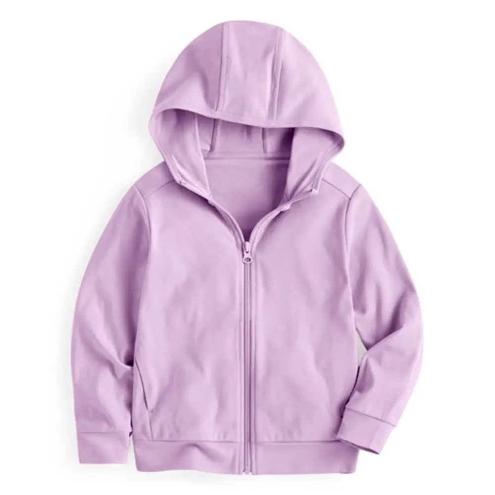 Summer Children's Pure Cotton Sun Protection Clothing for Boys and Girls, Solid Color Sun Protection Jacket, Children's Ultra-Thin Breathable Zip-Up Top