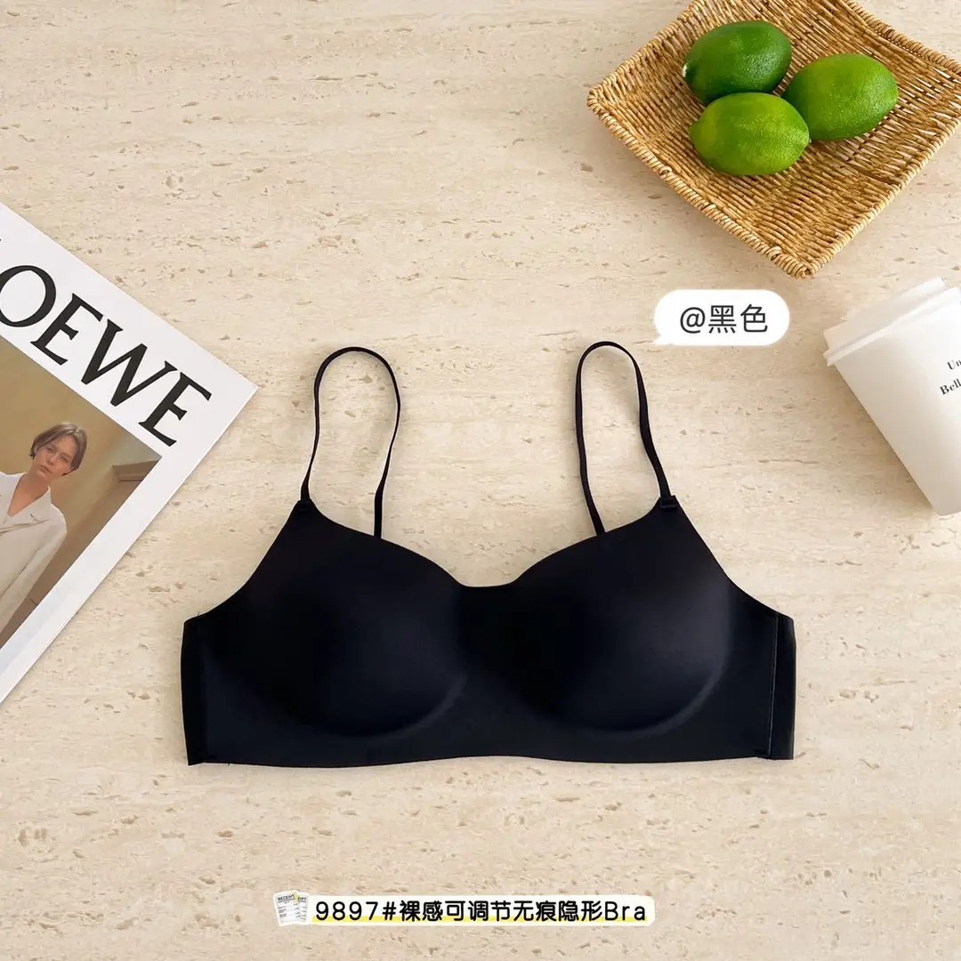Medium-Thick One-Piece Seamless Underwear for Women with Small Breasts, Push-Up and Anti-Sagging, No Steel Ring, Comfortable and Breathable Cotton Bra
