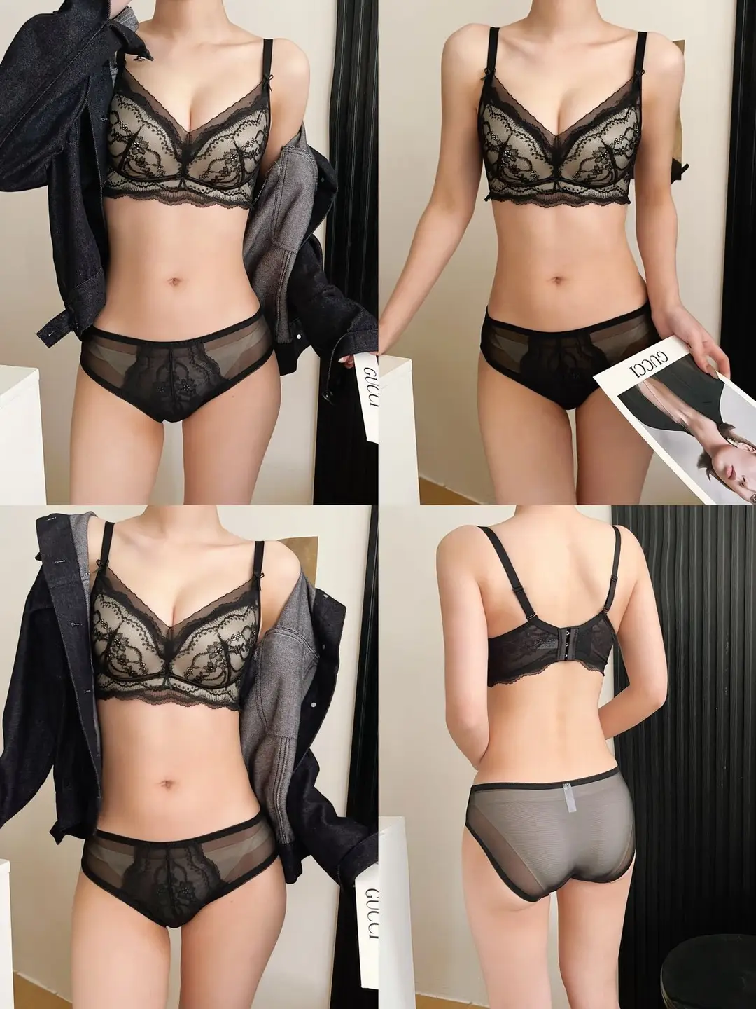 Retro Style Lace Bra for Women, Medium-Thin, Small Chest, Push-Up, Skin-Friendly, Comfortable, Breathable, Soft Bra — feature 25