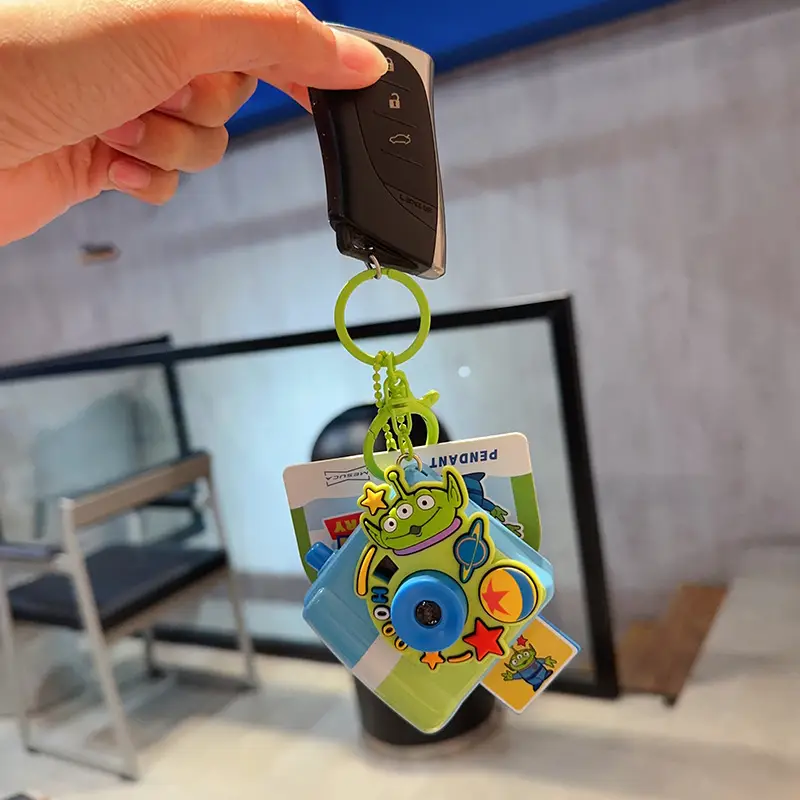 New Cartoon Anime Genuine Toy Story Buzz Lightyear Three-Eyed Alien Projection Camera Keychain Pendant — feature 19