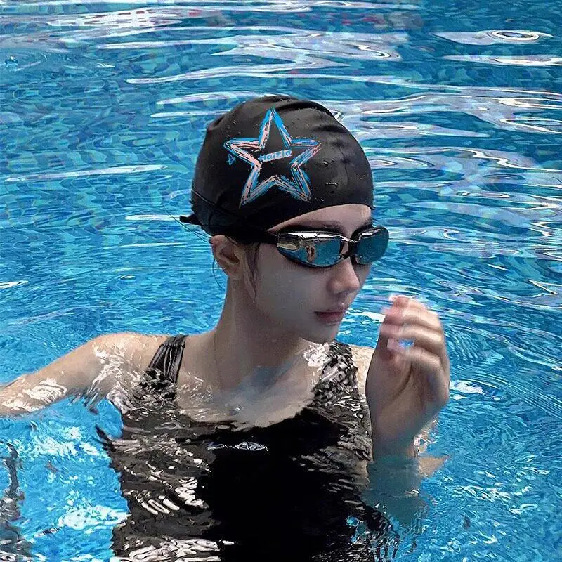 Swimming Cap for Women with Long Hair, Large Size, High Aesthetic Value, Waterproof, Large Head Circumference, Adult Silicone, High Elasticity, Non-Tightening on the Head, for Swimming