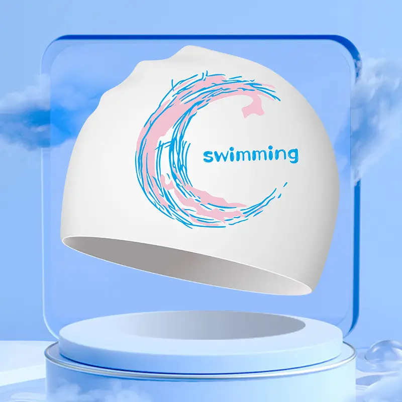 Swimming Cap for Women with Long Hair, Large Size, High Aesthetic Value, Waterproof, Large Head Circumference, Adult Silicone, High Elasticity, Non-Tightening on the Head, for Swimming