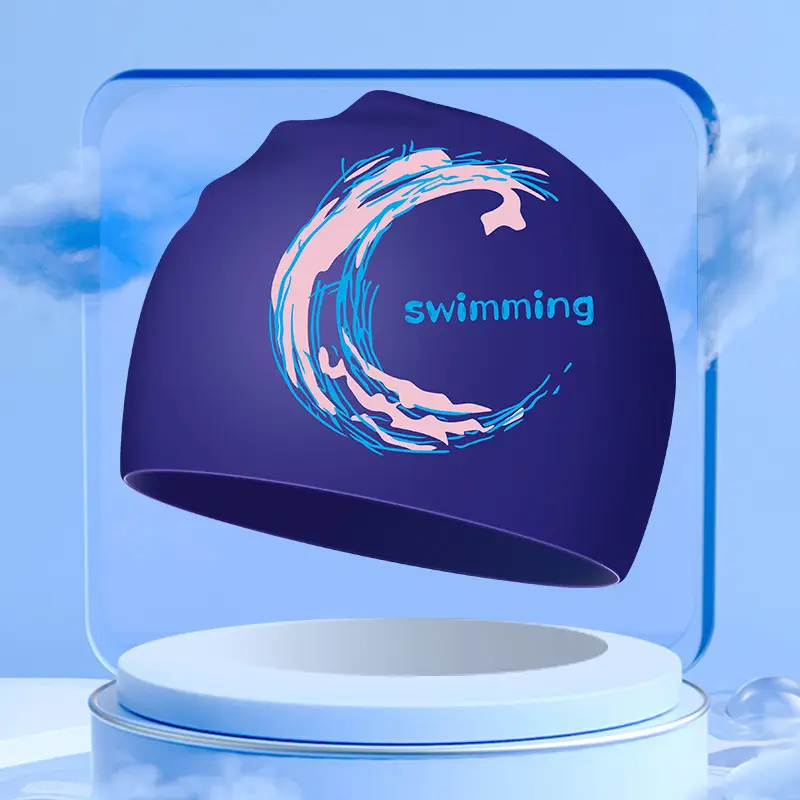 Swimming Cap for Women with Long Hair, Large Size, High Aesthetic Value, Waterproof, Large Head Circumference, Adult Silicone, High Elasticity, Non-Tightening on the Head, for Swimming