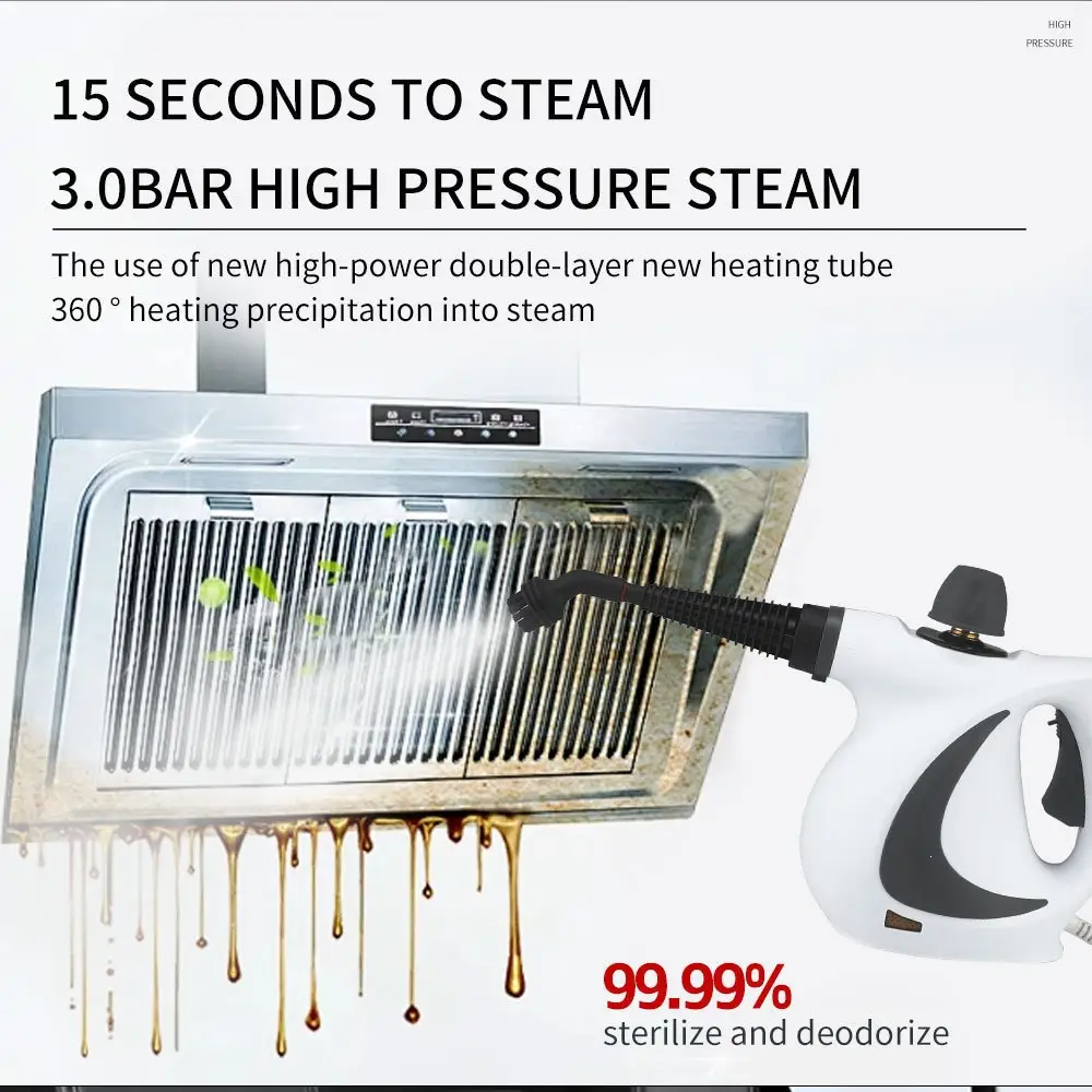 High-Temperature and High-Pressure Steam Cleaning Machine for Air Conditioners, Kitchen Range Hoods, and Household Grease Cleaning, Disinfection Cleaning 12-Piece Set — feature 23
