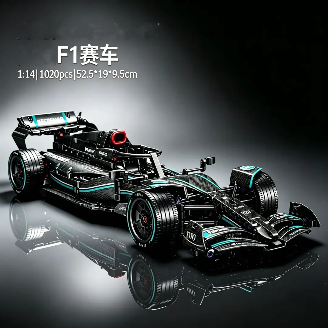Cross-Border New Product F1 Formula Racing Car Building Blocks Remote Control Sports Car Technology Mechanical Set Children's Assembly Toys for Boys