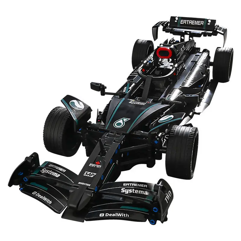 Cross-Border New Product F1 Formula Racing Car Building Blocks Remote Control Sports Car Technology Mechanical Set Children's Assembly Toys for Boys