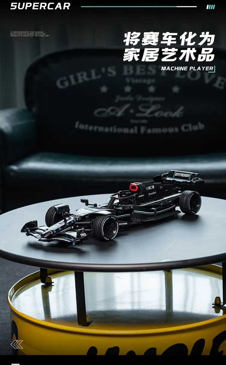 Cross-Border New Product F1 Formula Racing Car Building Blocks Remote Control Sports Car Technology Mechanical Set Children's Assembly Toys for Boys — feature 9