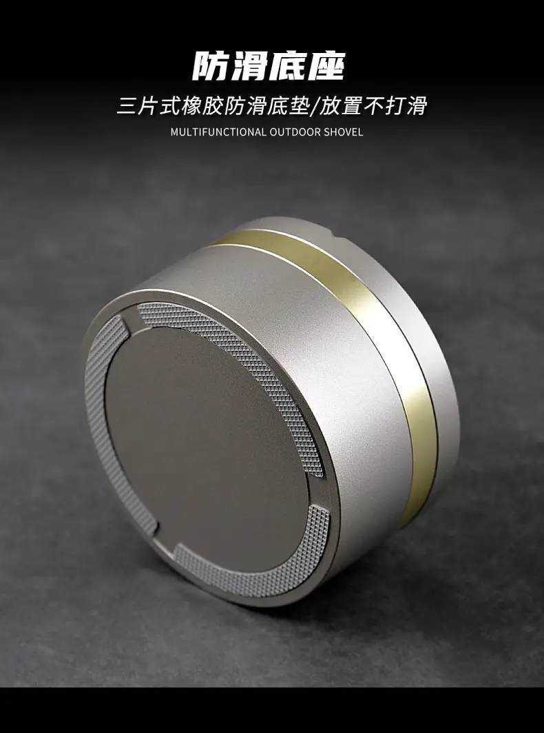 Aluminum alloy creative rotatable and collapsible ashtray with lid, new model for car and home desktop, high-end ashtray — feature 2