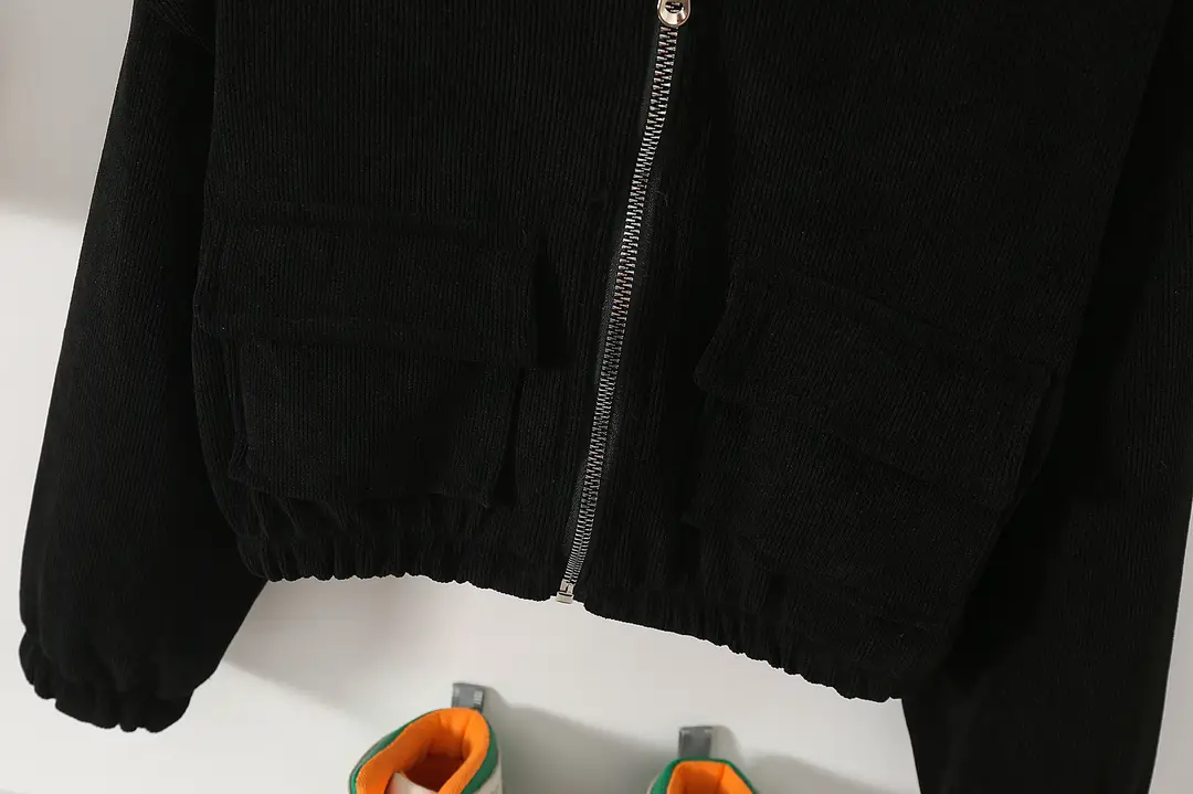 Direct sales from the source factory: girls' short zip-up jacket with hood, casual sporty style, fashionable new spring children's clothing — feature 22