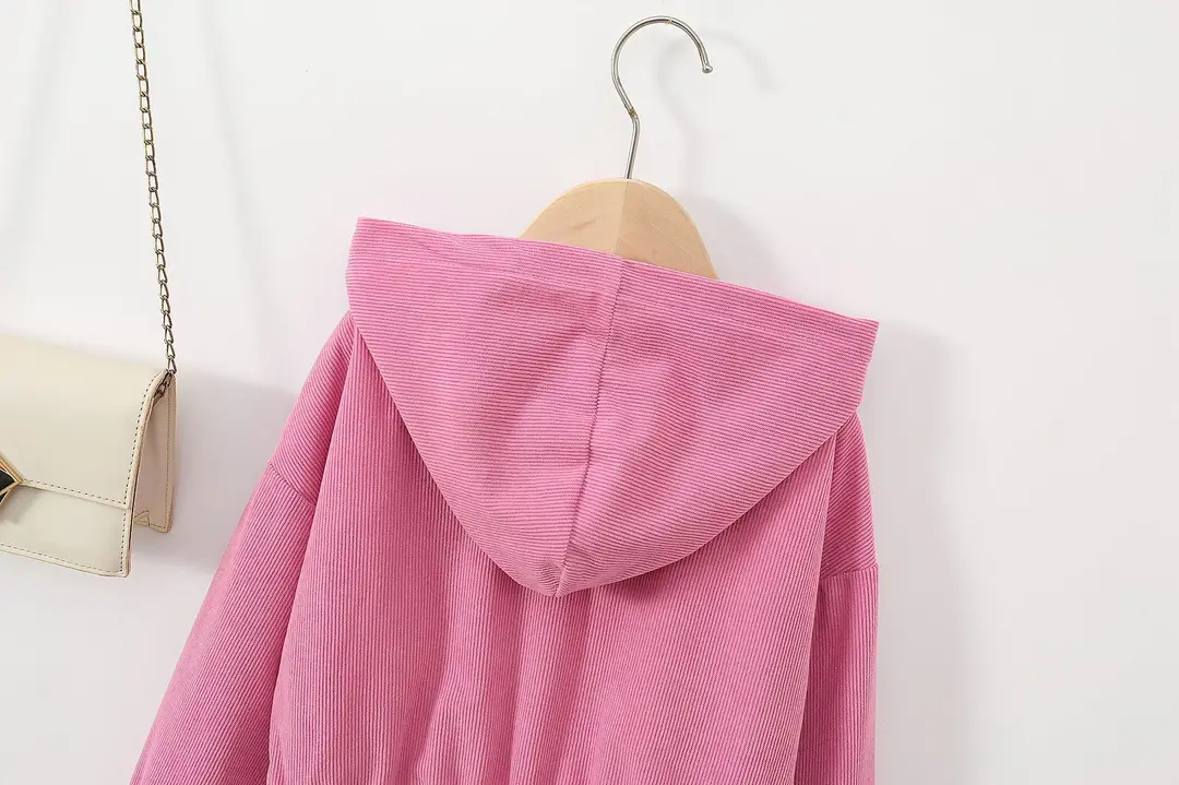 Direct sales from the source factory: girls' short zip-up jacket with hood, casual sporty style, fashionable new spring children's clothing — feature 36