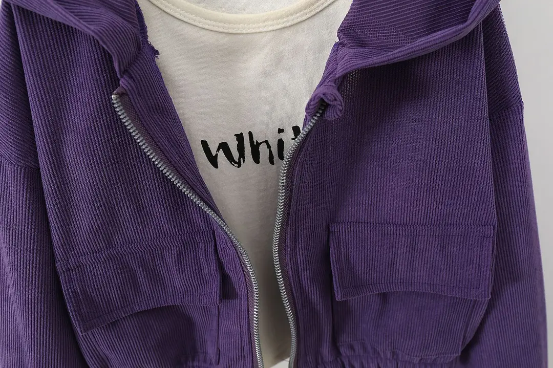 Direct sales from the source factory: girls' short zip-up jacket with hood, casual sporty style, fashionable new spring children's clothing — feature 50