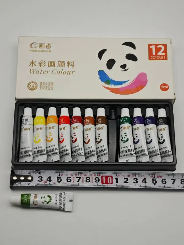 Mini Watercolor Paint Walnut Wood Box Portable Sketchbook Travel Painting Notebook Color Mixing Small Drawing Board