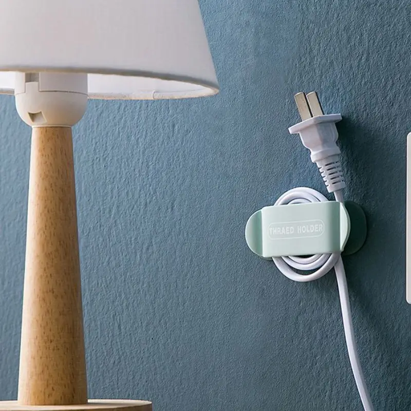 Plug Holder, Wall Power Cord Organizer, Cable Organizer, Desktop Network Cable Clamp