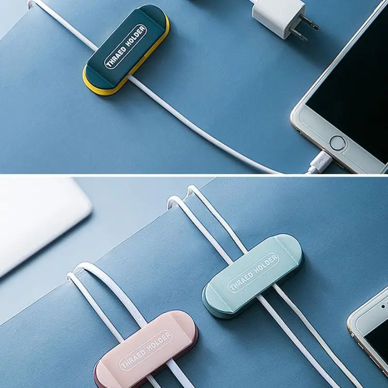 Plug Holder, Wall Power Cord Organizer, Cable Organizer, Desktop Network Cable Clamp