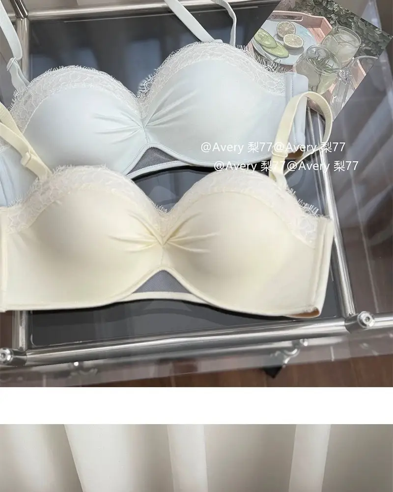 "Twilight Star Spirit" Eyelash Lace~ Three-Dimensional Half-Cup Bra for Women with Small Busts, Push-Up and Lift-Up Effect, Enhancing Appearance — feature 10