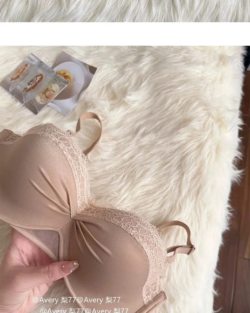 "Twilight Star Spirit" Eyelash Lace~ Three-Dimensional Half-Cup Bra for Women with Small Busts, Push-Up and Lift-Up Effect, Enhancing Appearance — feature 13