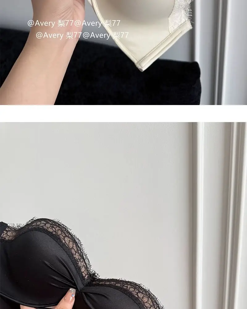 "Twilight Star Spirit" Eyelash Lace~ Three-Dimensional Half-Cup Bra for Women with Small Busts, Push-Up and Lift-Up Effect, Enhancing Appearance — feature 15