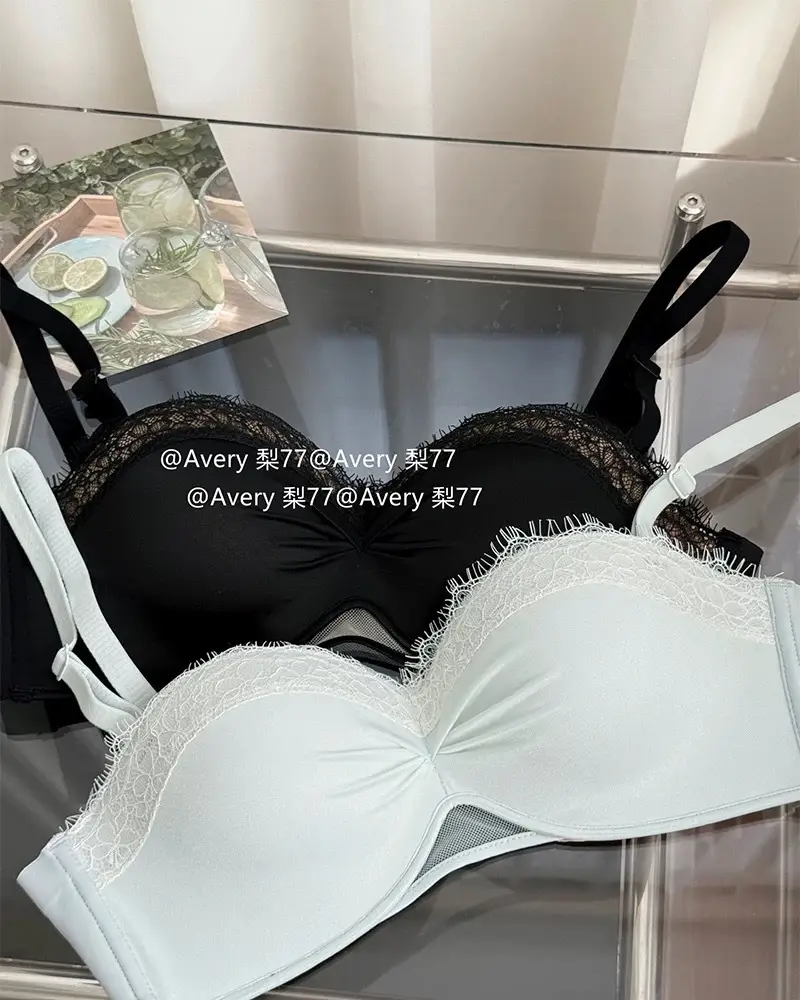 "Twilight Star Spirit" Eyelash Lace~ Three-Dimensional Half-Cup Bra for Women with Small Busts, Push-Up and Lift-Up Effect, Enhancing Appearance — feature 3
