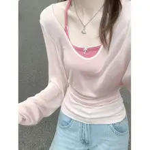 260g Rayon】Pure Desire Style Sweet and Spicy Girl U-Neck Slim-Fit Short-Sleeve T-Shirt for Women, Summer Short Half-Sleeve Tight Top — feature 27