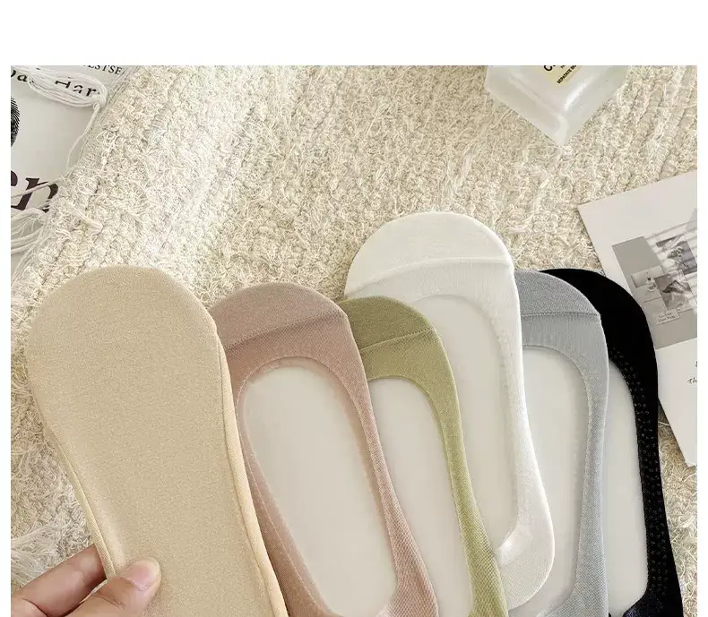 Ice Silk Boat Socks for Women, Summer Thin Style, Low-Cut, Non-Slip, Invisible Socks, Single Shoe Cotton Sock Sole, 2026 New Model — feature 12