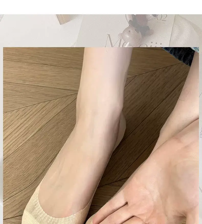 Ice Silk Boat Socks for Women, Summer Thin Style, Low-Cut, Non-Slip, Invisible Socks, Single Shoe Cotton Sock Sole, 2026 New Model — feature 14