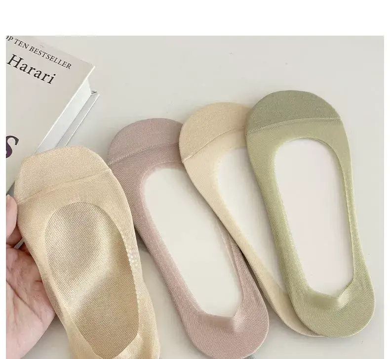 Ice Silk Boat Socks for Women, Summer Thin Style, Low-Cut, Non-Slip, Invisible Socks, Single Shoe Cotton Sock Sole, 2026 New Model — feature 26