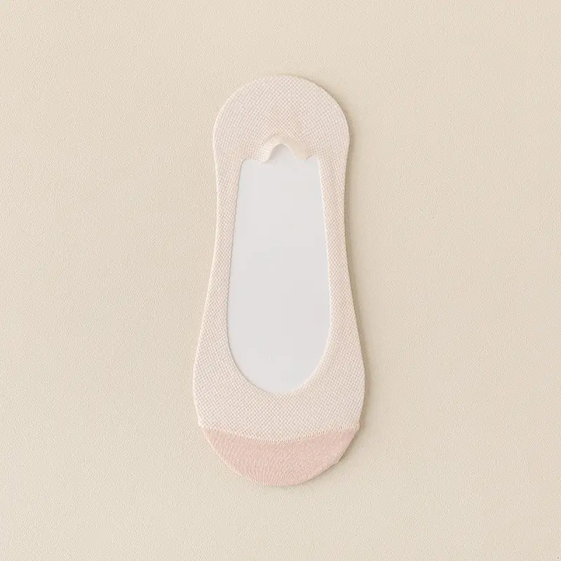 Ice Silk Boat Socks for Women, Summer Thin Style, Low-Cut, Non-Slip, Invisible Socks, Single Shoe Cotton Sock Sole, 2026 New Model