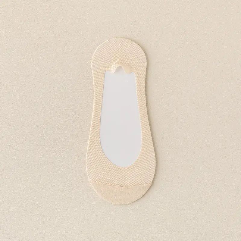 Ice Silk Boat Socks for Women, Summer Thin Style, Low-Cut, Non-Slip, Invisible Socks, Single Shoe Cotton Sock Sole, 2026 New Model