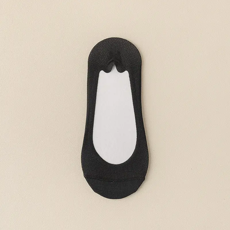 Ice Silk Boat Socks for Women, Summer Thin Style, Low-Cut, Non-Slip, Invisible Socks, Single Shoe Cotton Sock Sole, 2026 New Model