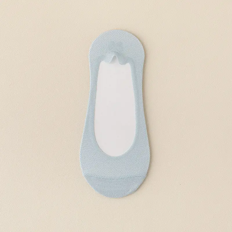 Ice Silk Boat Socks for Women, Summer Thin Style, Low-Cut, Non-Slip, Invisible Socks, Single Shoe Cotton Sock Sole, 2026 New Model