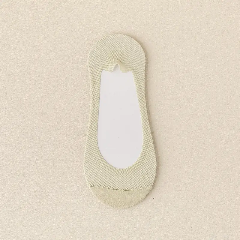 Ice Silk Boat Socks for Women, Summer Thin Style, Low-Cut, Non-Slip, Invisible Socks, Single Shoe Cotton Sock Sole, 2026 New Model