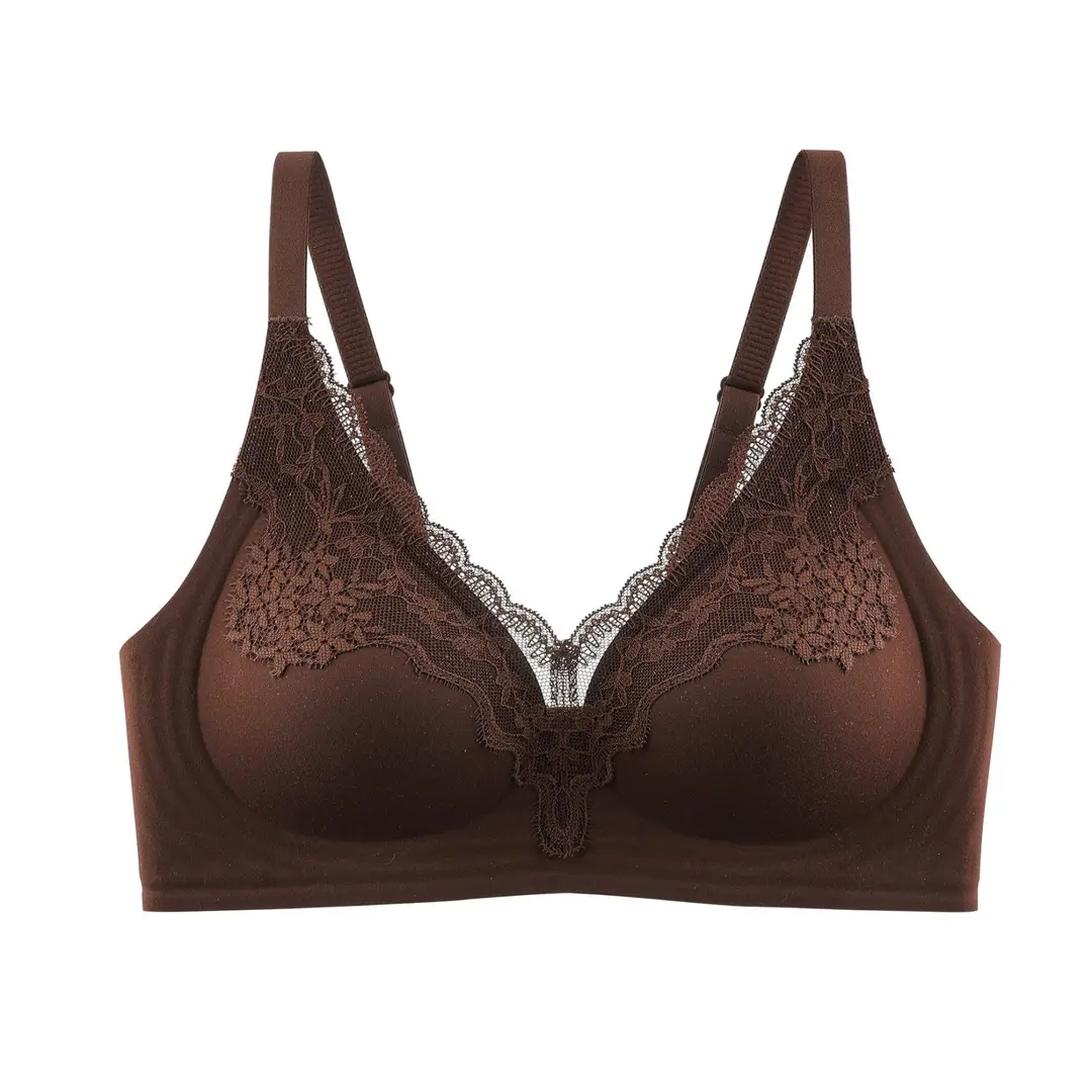 New Style Liquid Foundation-Like Seamless Lace Underwear for Women, Jelly Soft Support, No Underwire, No Empty Cups, Ultra-Soft Thin Bra