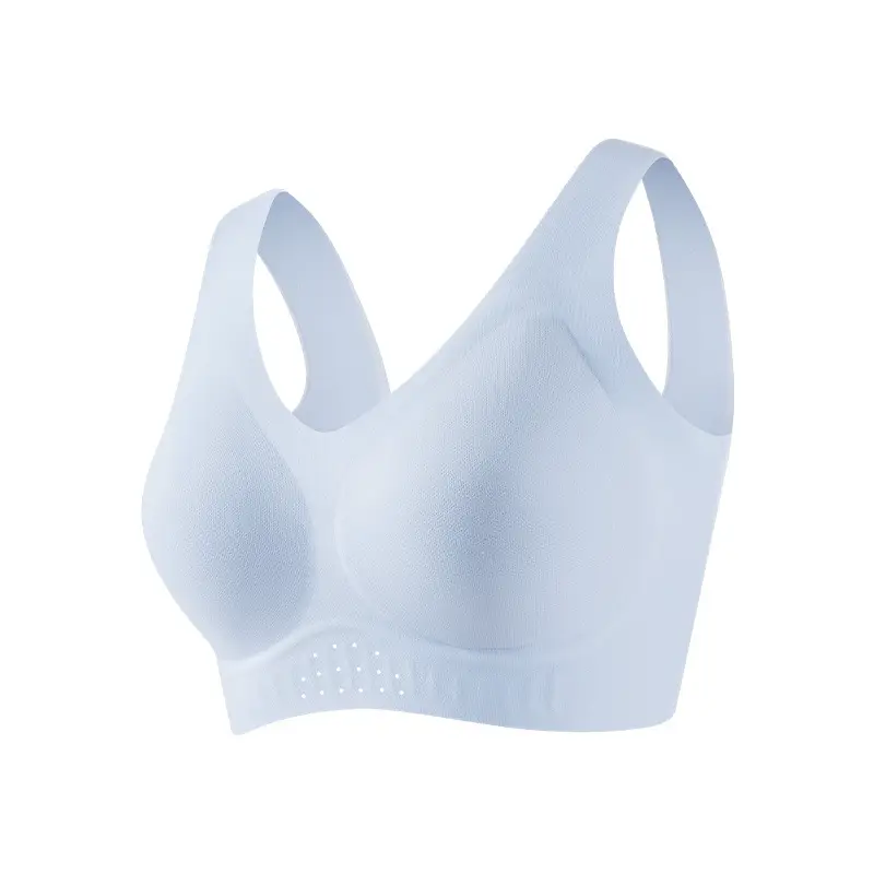 Plus-Size Breathable Invisible Seamless Foundation Bra 100kg That Gathers Side Breasts and Prevents Sagging, Made of Mulberry Silk