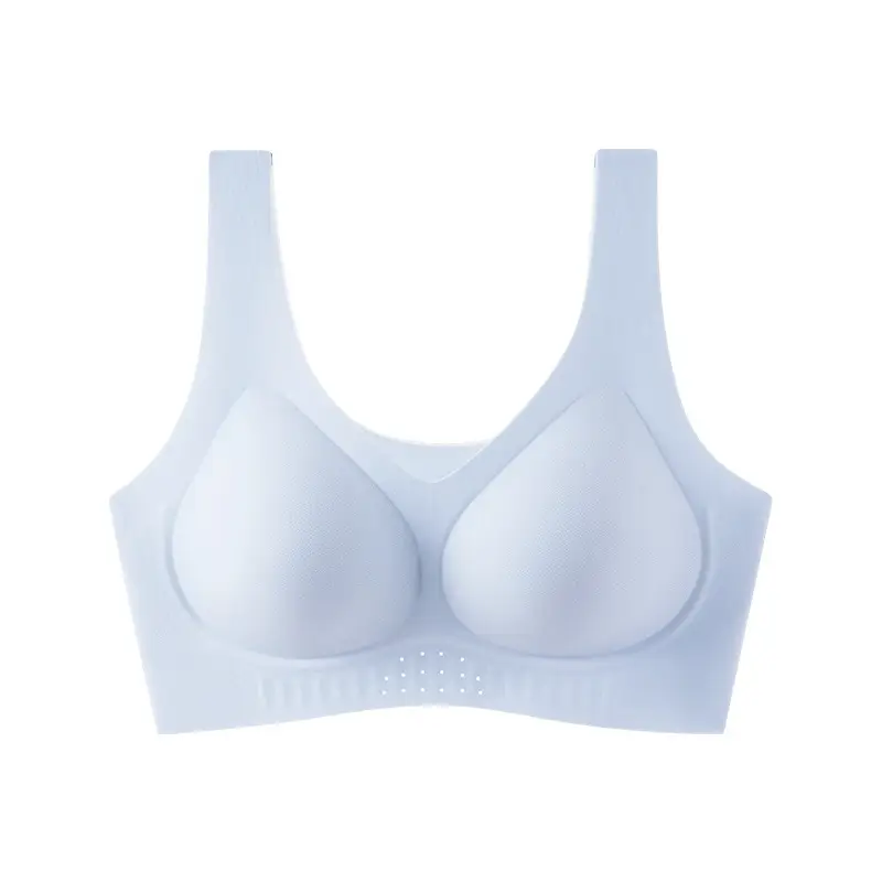 Plus-Size Breathable Invisible Seamless Foundation Bra 100kg That Gathers Side Breasts and Prevents Sagging, Made of Mulberry Silk