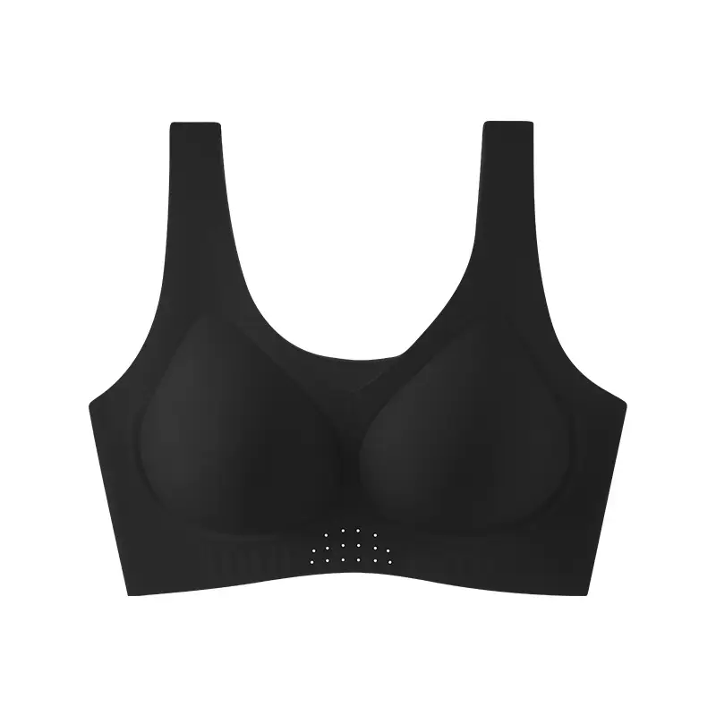 Plus-Size Breathable Invisible Seamless Foundation Bra 100kg That Gathers Side Breasts and Prevents Sagging, Made of Mulberry Silk