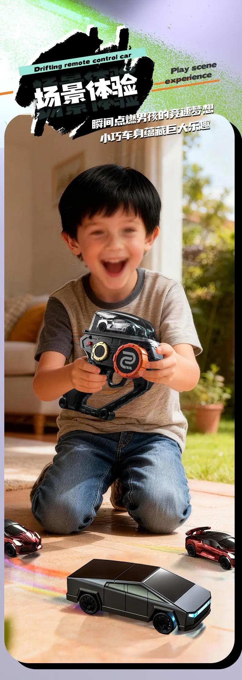 Desktop Rc Remote Control Car, Foldable Remote Control Racing Drift Car, Desktop Mini Car Model, Boy's Toy Gift — feature 7