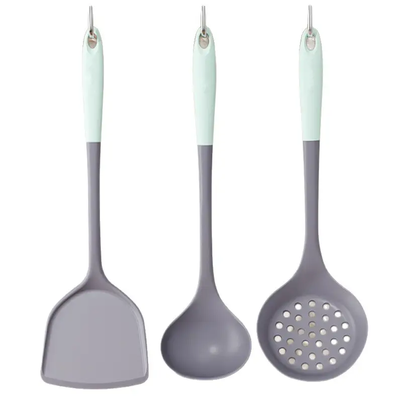 Food-Grade Silicone Spatula, Non-Stick Pan-Specific Spatula, Soup Spoon, Colander, Kitchen Utensil Set, Household High-Temperature Resistant Cooking Spatula
