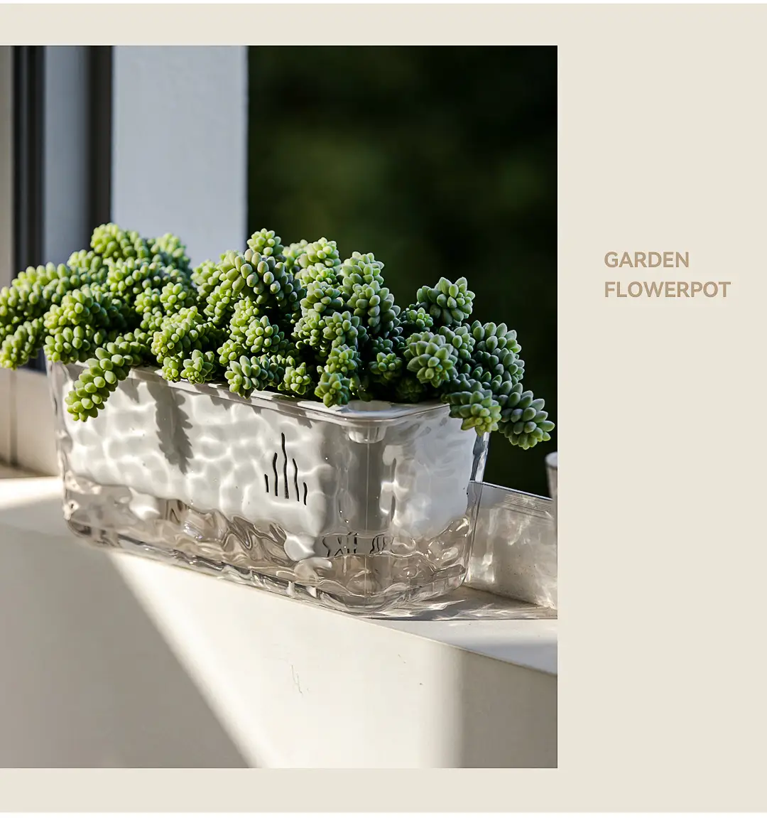 Rectangular Self-Watering Lazy Flower Pot for Home Balcony Hydroponics, No Need for Watering, Breathable Root-Controlling Plastic Planting Pot — feature 19