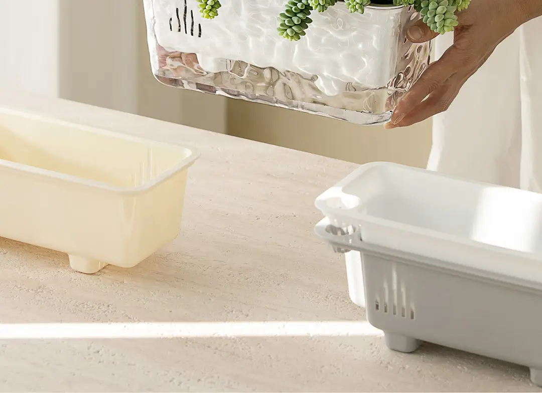 Rectangular Self-Watering Lazy Flower Pot for Home Balcony Hydroponics, No Need for Watering, Breathable Root-Controlling Plastic Planting Pot — feature 2