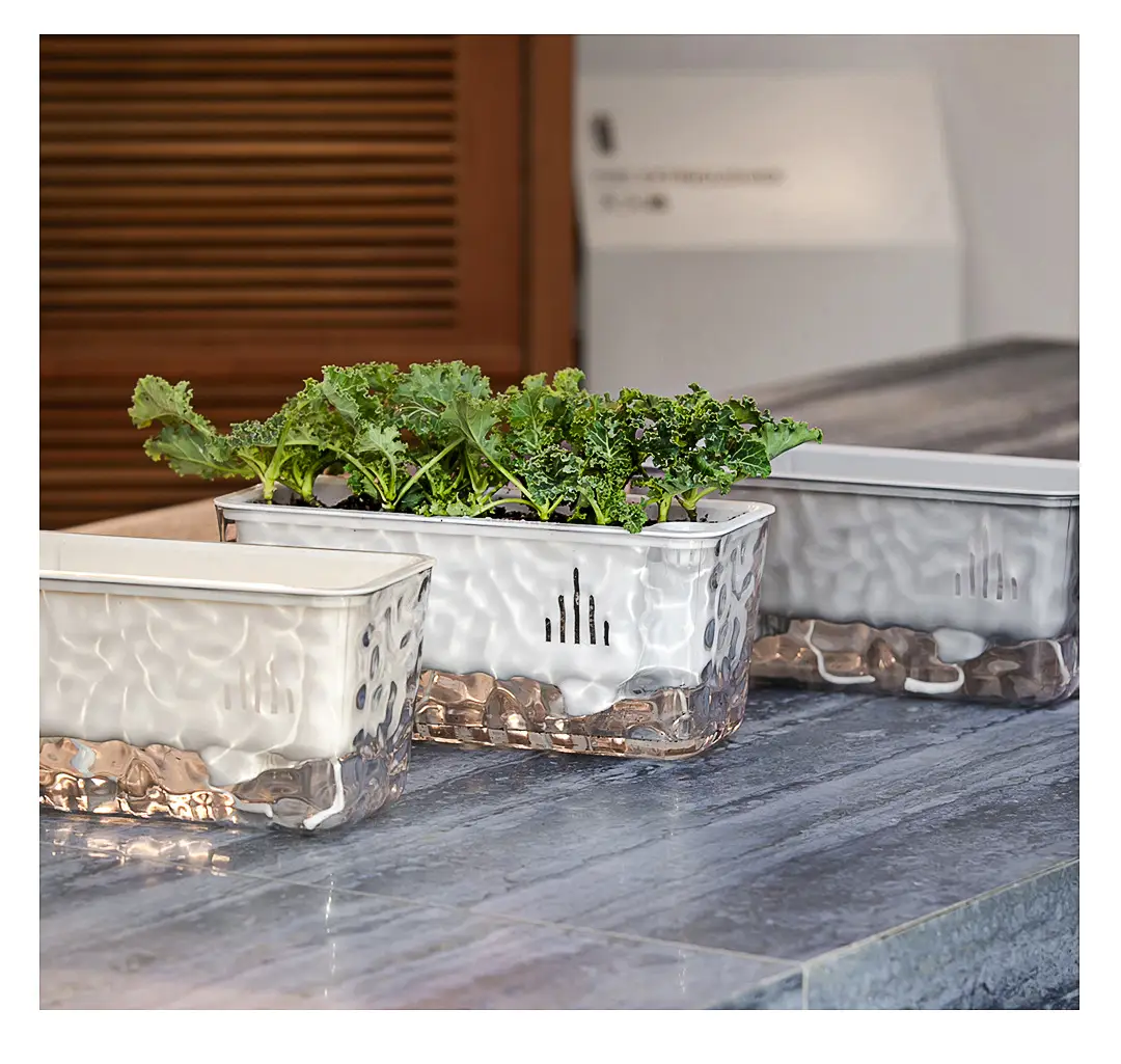 Rectangular Self-Watering Lazy Flower Pot for Home Balcony Hydroponics, No Need for Watering, Breathable Root-Controlling Plastic Planting Pot — feature 20