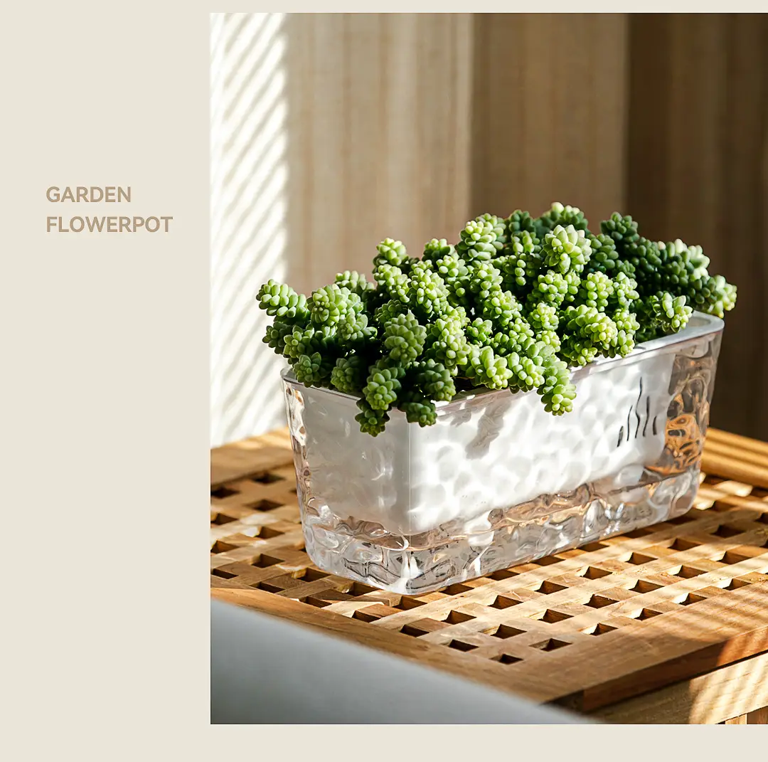 Rectangular Self-Watering Lazy Flower Pot for Home Balcony Hydroponics, No Need for Watering, Breathable Root-Controlling Plastic Planting Pot — feature 23